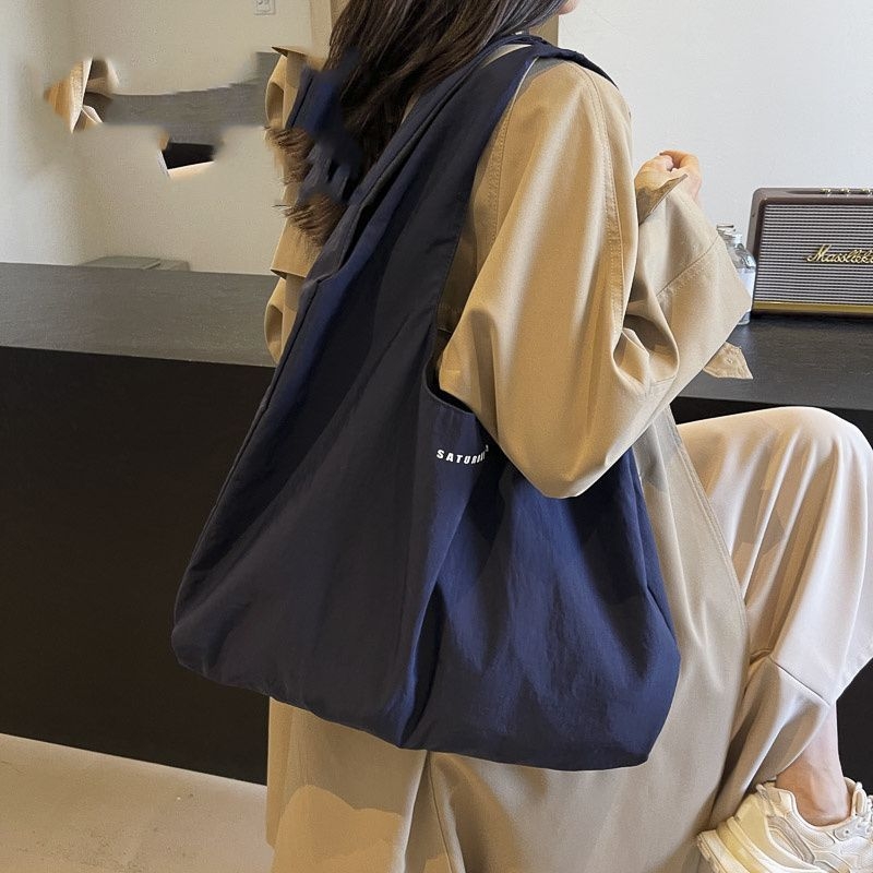 Мини Tote чанта, унисекс, полиестер с оксфордова подплата, корейски стил, пролет 2024