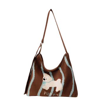 Geantă de pânză Tote - stil urban minimalist, închidere cu fermoar, formă pătrată, buzunar interior patch, buzunar ID, cu o singură curea