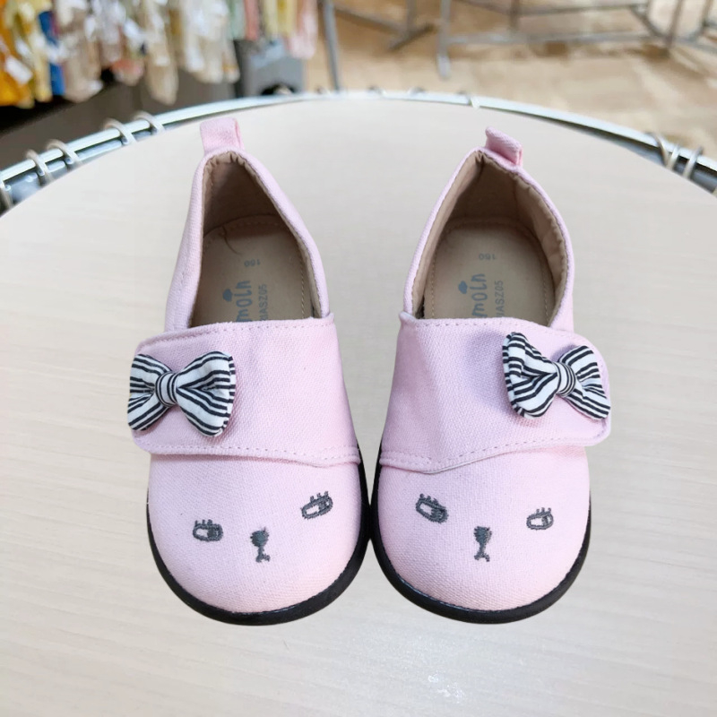 Dječje platnene tenisice slip-on s Velcro, prugaste, niski profil, korejski stil, za uzrast 1–3 godine