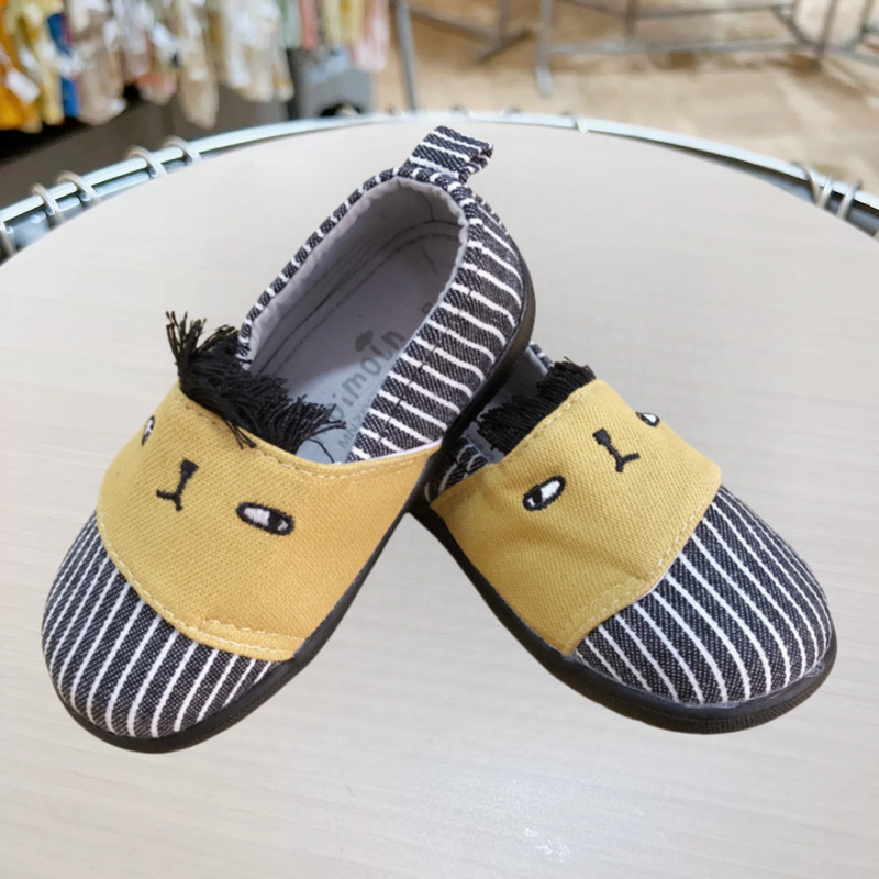 Dječje platnene tenisice slip-on s Velcro, prugaste, niski profil, korejski stil, za uzrast 1–3 godine