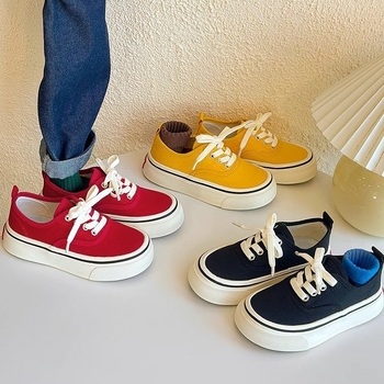 Dječje platnene tenisice u korejskom stilu (PU gornji dio, gumeni potplat, prozračna mrežasta podstava, niski model, unisex)