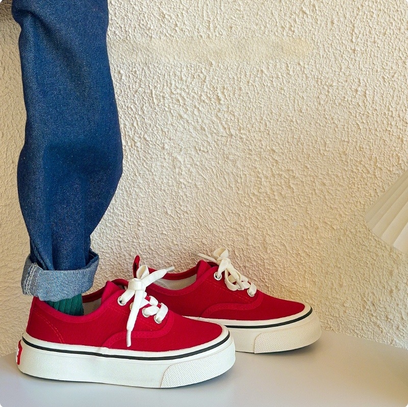 Dječje platnene tenisice u korejskom stilu (PU gornji dio, gumeni potplat, prozračna mrežasta podstava, niski model, unisex)