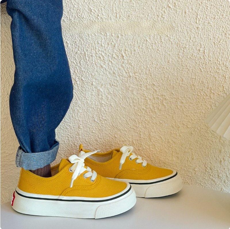 Dječje platnene tenisice u korejskom stilu (PU gornji dio, gumeni potplat, prozračna mrežasta podstava, niski model, unisex)