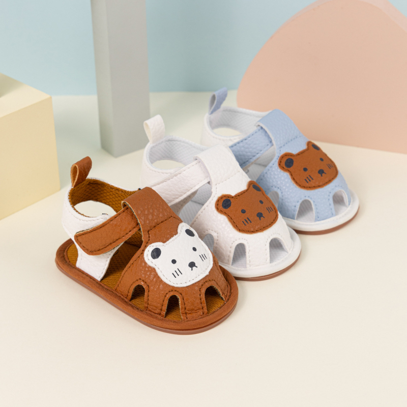 Bejbi sandale za ljeto, prozračne, PU đon, Velcro zatvarač, protuklizne, za 6–12 mjeseci