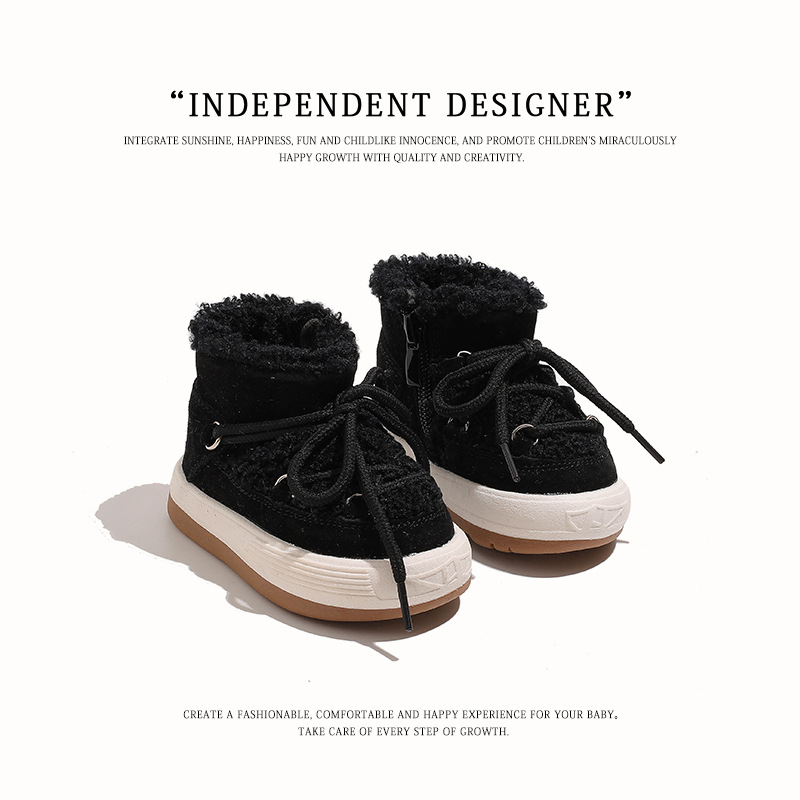 Dječje zimske čizme - unisex, s fleece podstavom, bočni zip, niski kroj, za dob 12–48 mjeseci