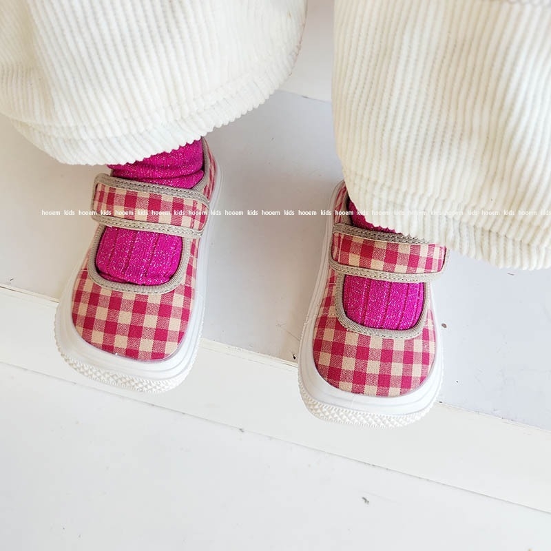 Pantofi sport de copii din canvas cu Velcro, vârf drept, stil coreean, pentru vârste 1-12 ani