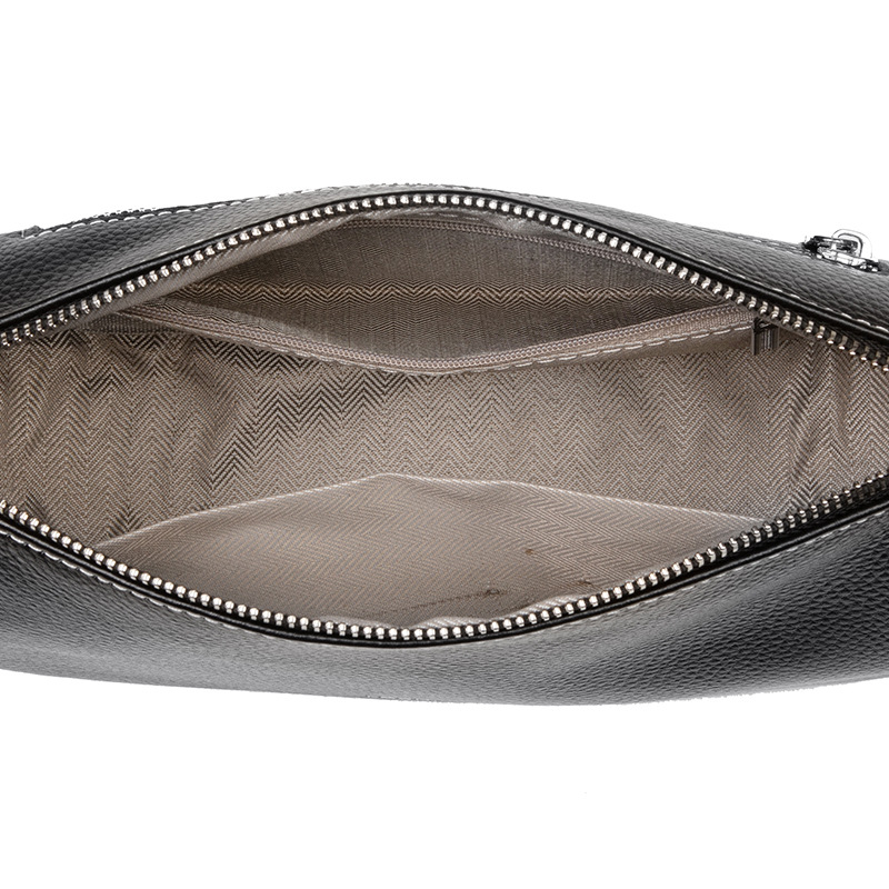 Torba od prave kože, prva sloja teleće kože, mala kvadratna crossbody torba, vodoravni oblik, zatvarač na zip, gradski minimalizam