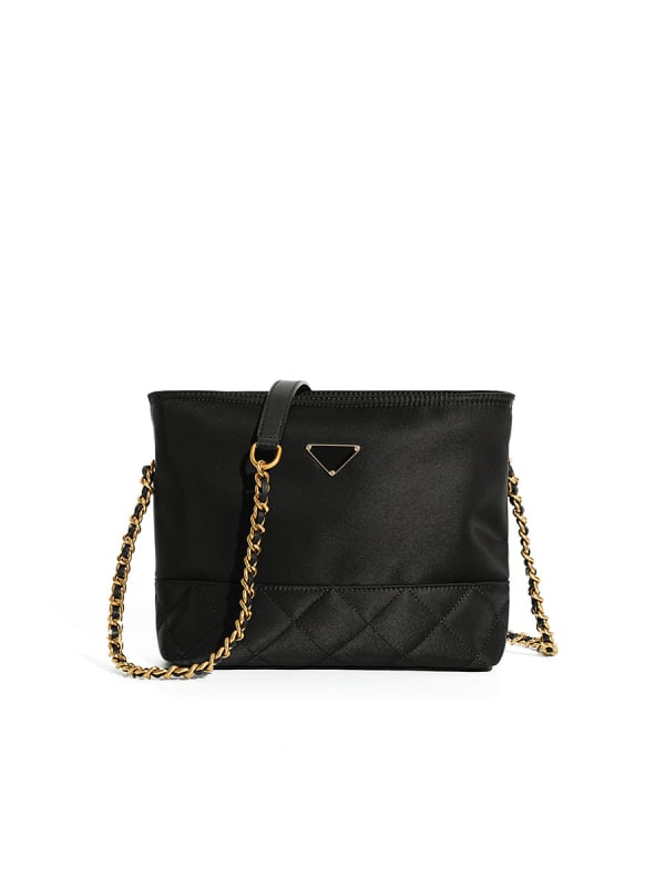 Γυναικεία τσάντα crossbody σε αστικό απλό στυλ, ύφασμα Oxford, οριζόντια τετράγωνη μορφή, κλείσιμο με φερμουάρ, εσωτερικοί χώροι (φερμουάρ, θήκη για κινητό, θήκη για ταυτότητα).