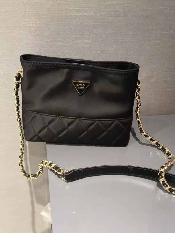 Τσαντάκι ώμου με αλυσίδα, μικρού τετράγωνου σχήματος, Oxford ύφασμα, κανβάς επένδυση, μαγνητικό κούμπωμα