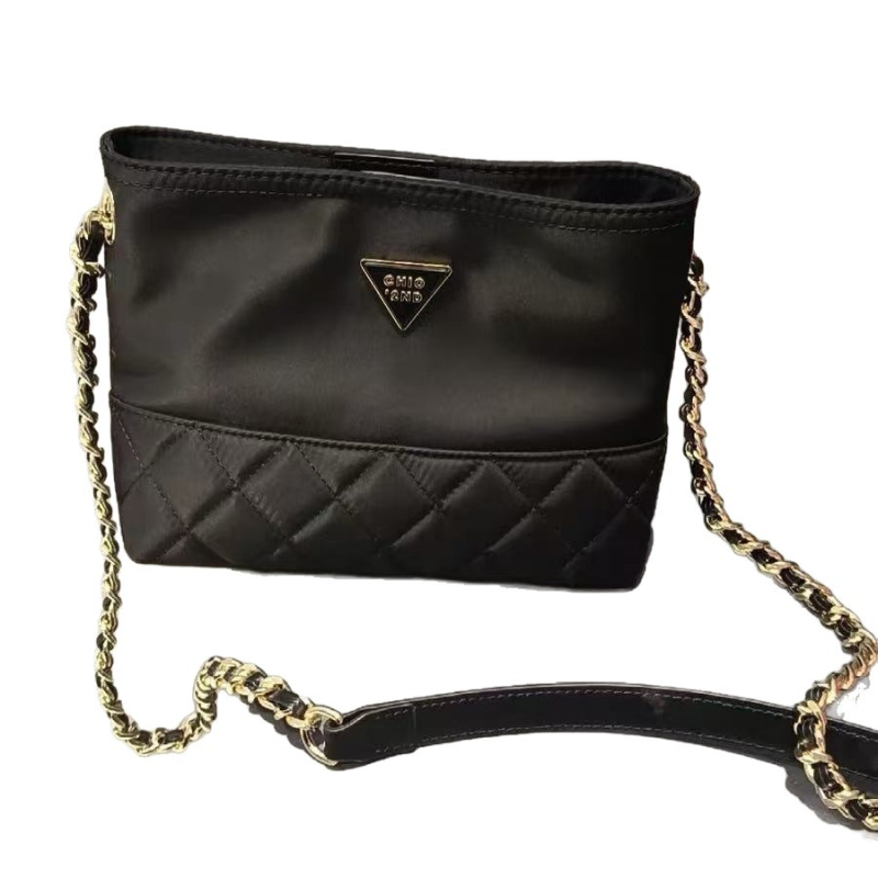 Τσαντάκι ώμου με αλυσίδα, μικρού τετράγωνου σχήματος, Oxford ύφασμα, κανβάς επένδυση, μαγνητικό κούμπωμα