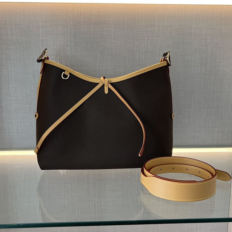 Carryall τσάντα με σχέδιο μπαγκέτας σε σχήμα κέρατος, μονογραμματισμένο στυλ μηνύματος, εσωτερική θήκη για κινητό, δέρμα αγελάδας πρώτης στρώσης, αστικός μινιμαλισμός