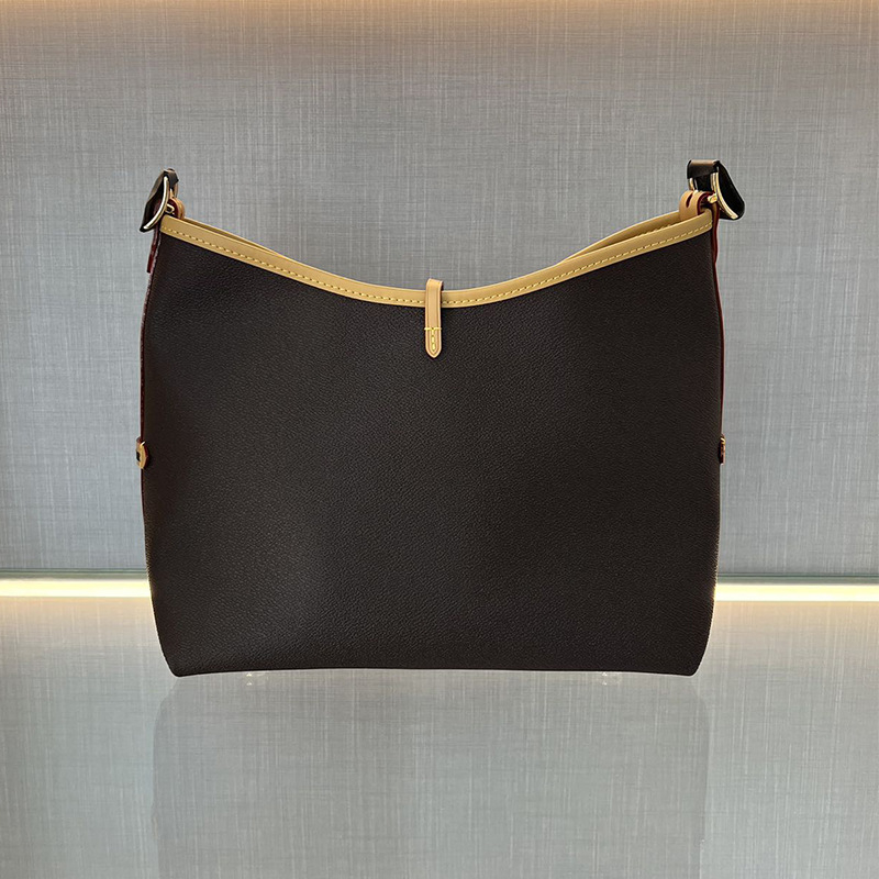 Carryall τσάντα με σχέδιο μπαγκέτας σε σχήμα κέρατος, μονογραμματισμένο στυλ μηνύματος, εσωτερική θήκη για κινητό, δέρμα αγελάδας πρώτης στρώσης, αστικός μινιμαλισμός