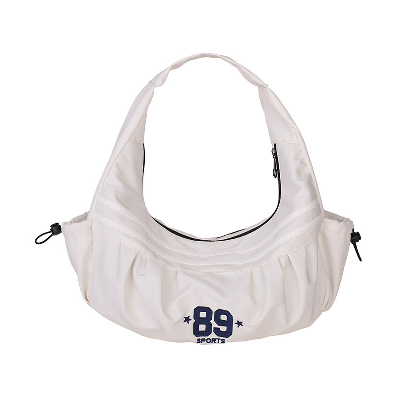 Crossbody torba - plisirana PU, gradska jednostavnost, underarm stil; dumpling oblik; zatvaranje na zip; unutarnja džep s zipom i džep za mobitel; jedna naramenica