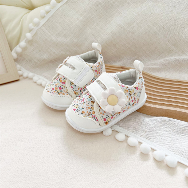 Unisex dječje cipele za učenje hodanja s mekanom PVC sole, gornji dio od platna, Velcro zatvarač, za djecu 12–36 mjeseci