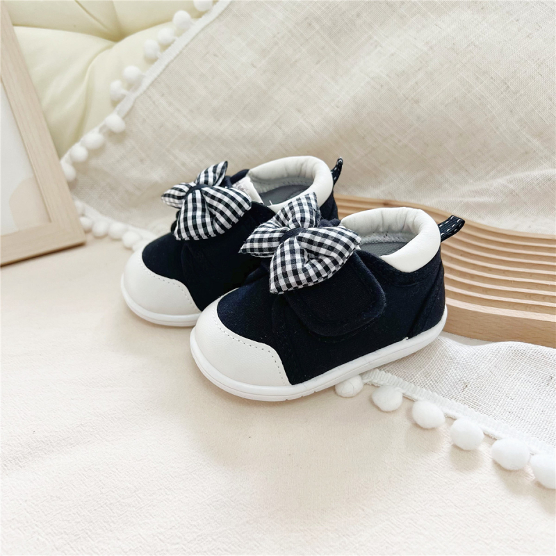 Unisex dječje cipele za učenje hodanja s mekanom PVC sole, gornji dio od platna, Velcro zatvarač, za djecu 12–36 mjeseci