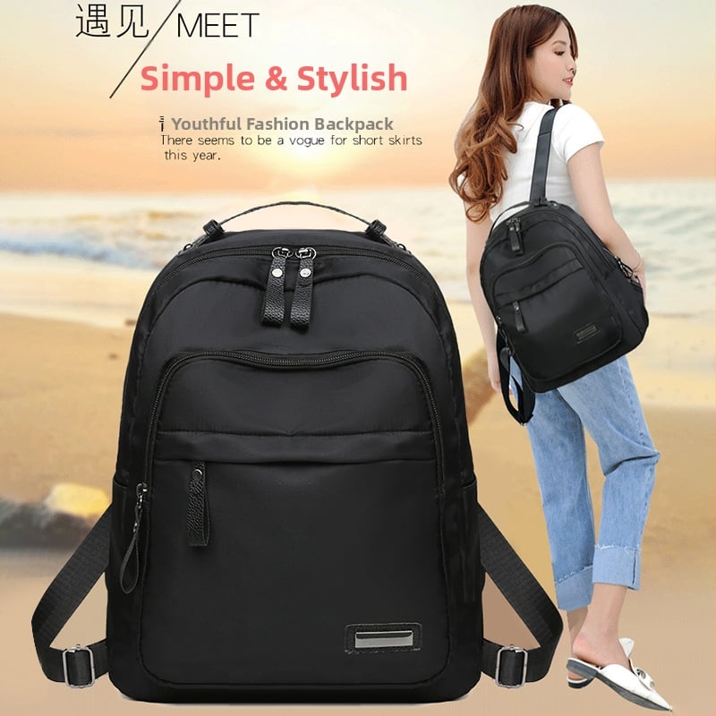 Γυναικείο σακίδιο με αστική απλότητα, Oxford ύφασμα, φερμουάρ, εσωτερική θήκη με φερμουάρ και θήκη για κινητό, κατάλληλο για καθημερινή χρήση και ταξίδια