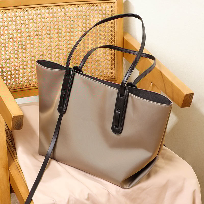 SEAMMER Urban Simple Tote τσάντα από Oxford ύφασμα με κρυφή τσέπη φερμουάρ και θήκη για κινητό, οριζόντια τετράγωνη μορφή, ανοιχτή επάνω, φθινόπωρο 2025