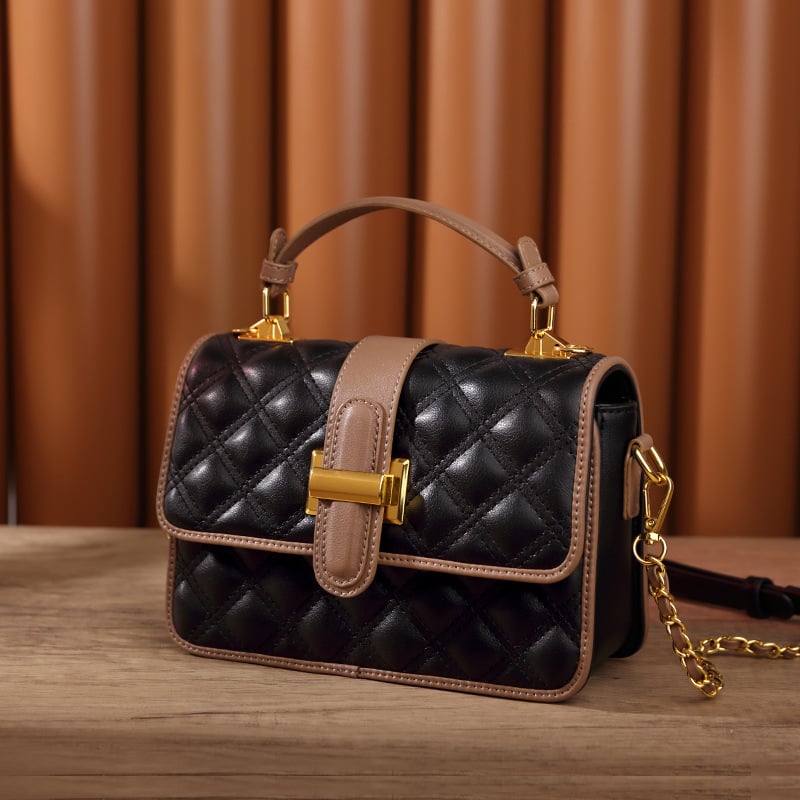 Γυναικεία τσάντα, αστικός μινιμαλισμός, PU δέρμα, τετράγωνη τσάντα, οριζόντιου σχήματος, κλείσιμο με καπάκι