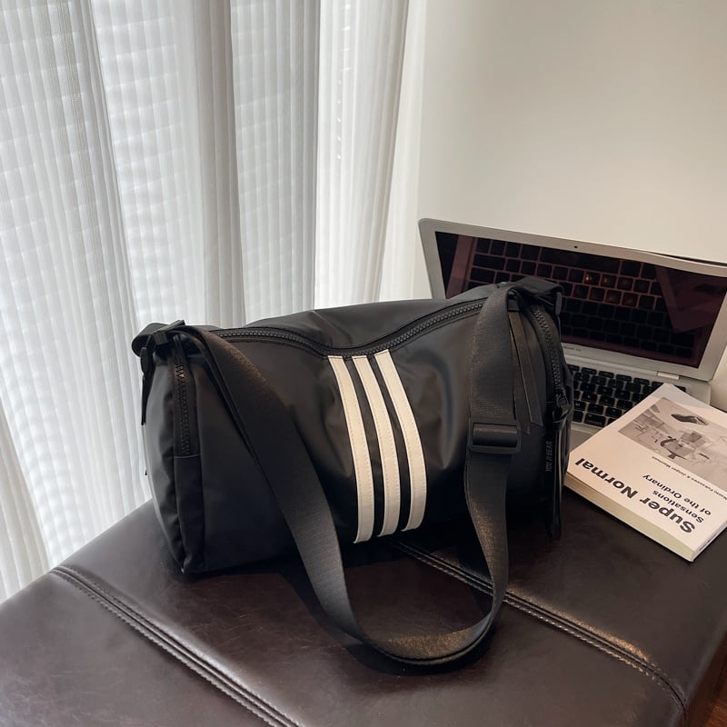 Αστική μινιμαλιστική κυλινδρική τσάντα crossbody από Oxford ύφασμα με φερμουάρ, επένδυση πολυεστερ, εσωτερικές θήκες για τηλέφωνο και έγγραφα