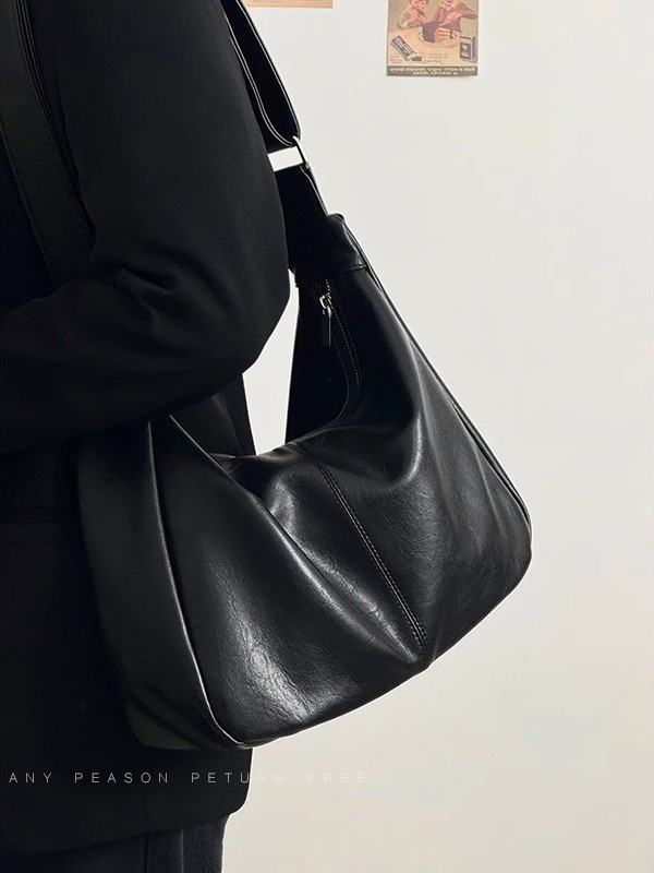 Unisex crossbody torba od PU kože, Maillard retro dizajn (mekana PU koža, velika kapaciteta, zatvarač)