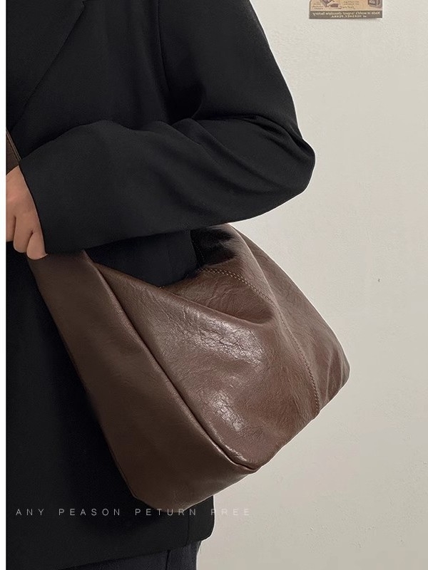 Unisex crossbody torba od PU kože, Maillard retro dizajn (mekana PU koža, velika kapaciteta, zatvarač)