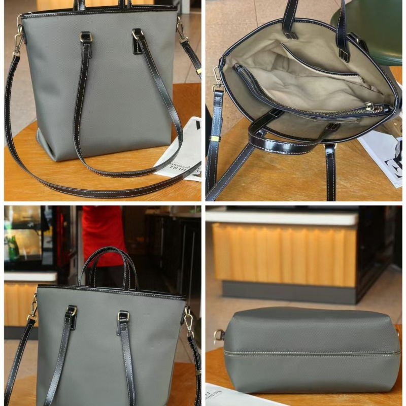 Tote torba od Oxford materijala, gradska jednostavnost, podstava od poliestera i pamuka, horizontalni kvadratni oblik, zatvarač, unutarnji džepovi za laptop i telefon
