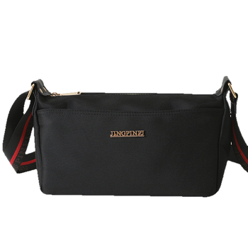 Unisex τσάντα ώμου με ύφασμα Oxford, σχήμα μαξιλαριού, κλείσιμο με φερμουάρ, τσέπη για κινητό