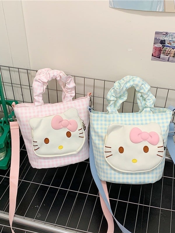 Τσάντα ώμου bucket — Ιαπωνο-κορεατικό στυλ, ύφασμα Oxford, άνοιγμα με κορδόνι, εσωτερικό με φερμουάρ επικάλυψης