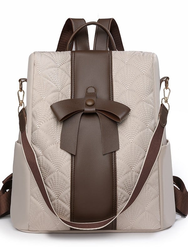 Γυναικείο σακίδιο PU, πολυεστερική επένδυση, κλείσιμο με φερμουάρ, αντι-κλοπή, εσωτερική τσέπη με φερμουάρ