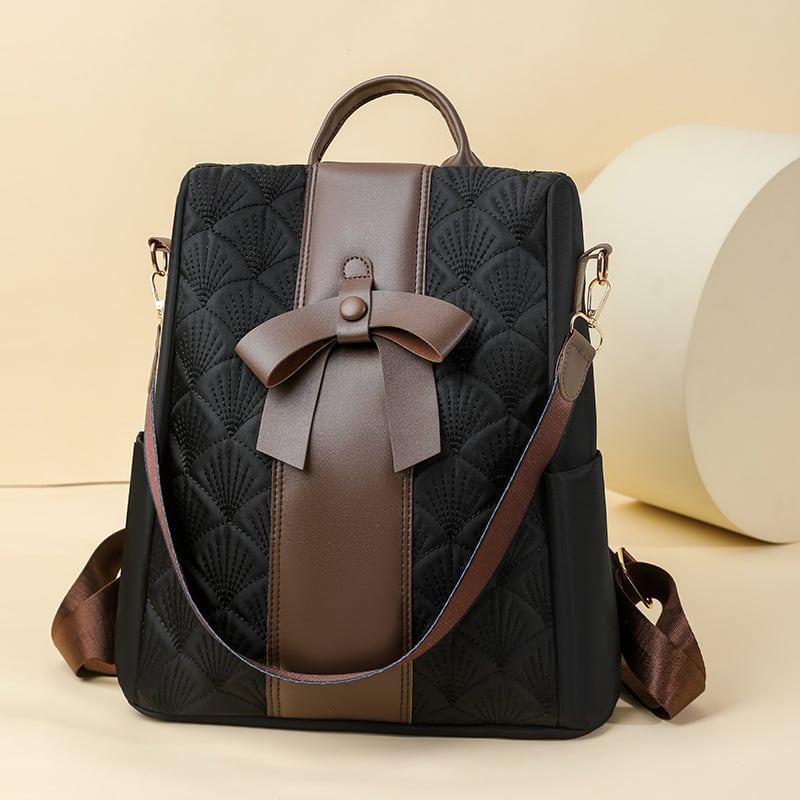 Γυναικείο σακίδιο PU, πολυεστερική επένδυση, κλείσιμο με φερμουάρ, αντι-κλοπή, εσωτερική τσέπη με φερμουάρ