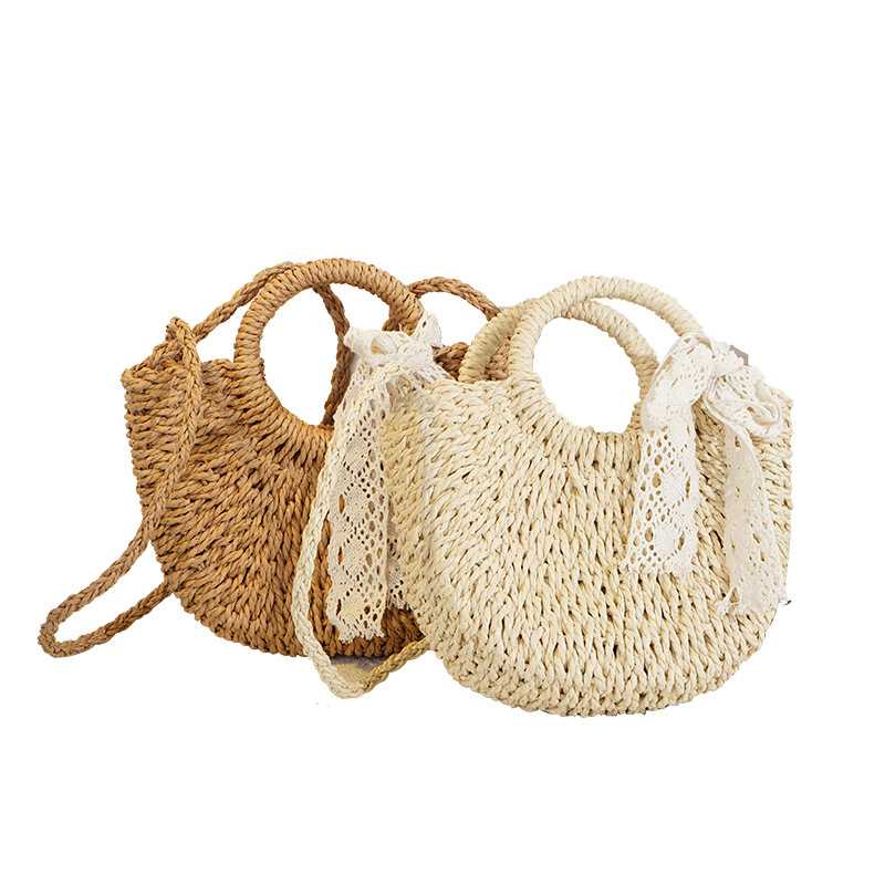 Στρογγυλή πλεγμένη Dumpling Bag με φερμουάρ