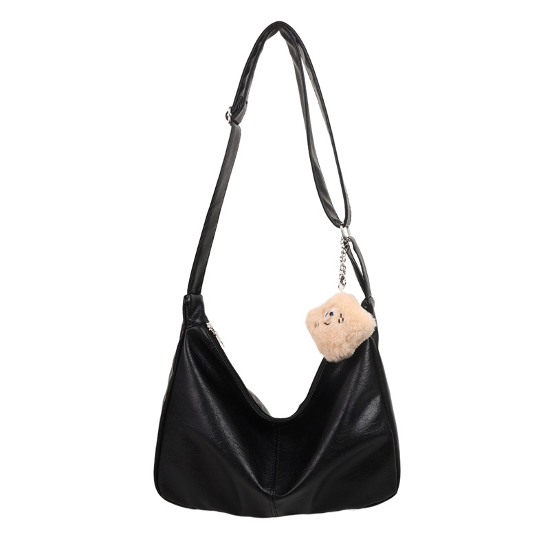Crossbody torba s horizontalnim kvadratnim oblikom, zatvarač, skriveni unutarnji džep sa zatvaračem, Oxford materijal, podstava od poliestera