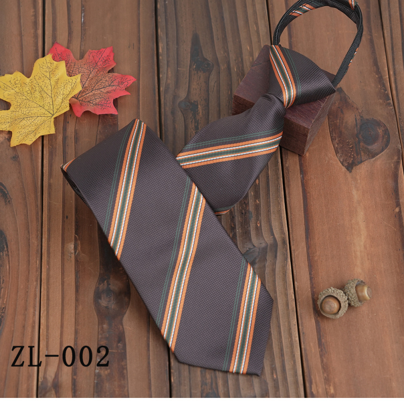 Muška kravata sa zipom, prugasta, jacquard tkanina, stil strelica, bez čvora, casual