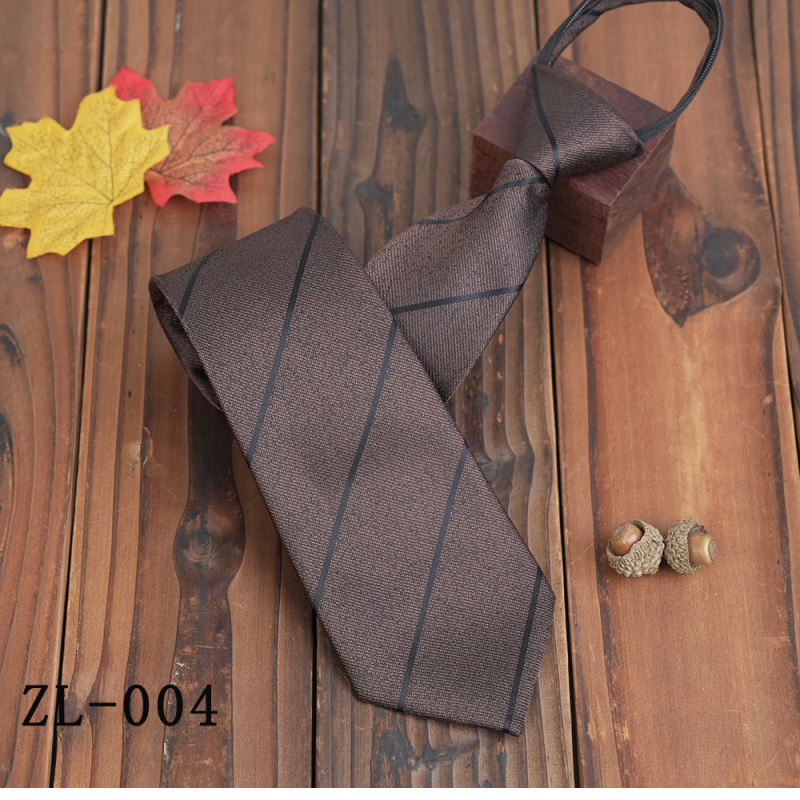 Muška kravata sa zipom, prugasta, jacquard tkanina, stil strelica, bez čvora, casual