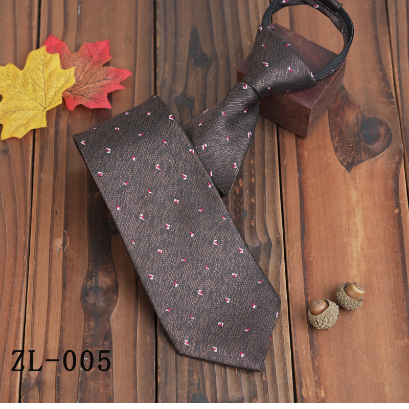 Muška kravata sa zipom, prugasta, jacquard tkanina, stil strelica, bez čvora, casual