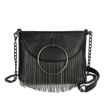 Ženska crossbody torbica, PU, vodoravni pravokutni oblik, lančani remen, zaključavanje s ključem