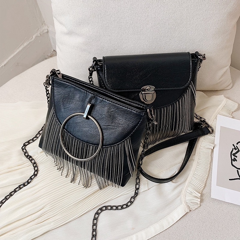 Ženska crossbody torbica, PU, vodoravni pravokutni oblik, lančani remen, zaključavanje s ključem