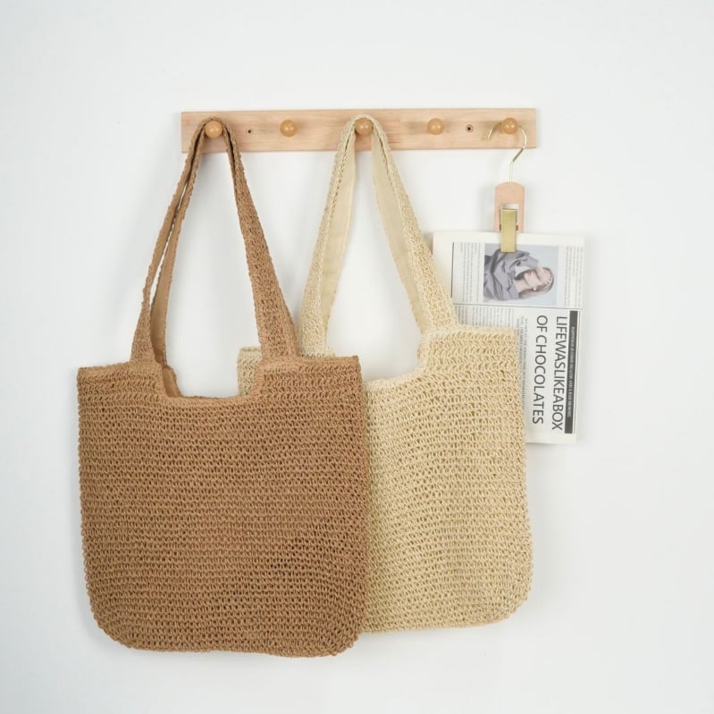Casual tote torba od papira, crossbody nošenje preko ramena, zatvaranje zipom, unutarnja džep za dokumente
