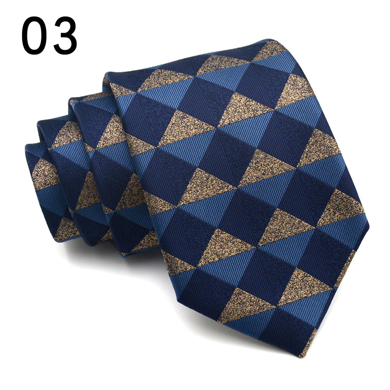 Muška kravata s britskim kariranim uzorkom, formalna odjeća, poliester, geometrijski stil, ukrasni cvijet na ovratnik