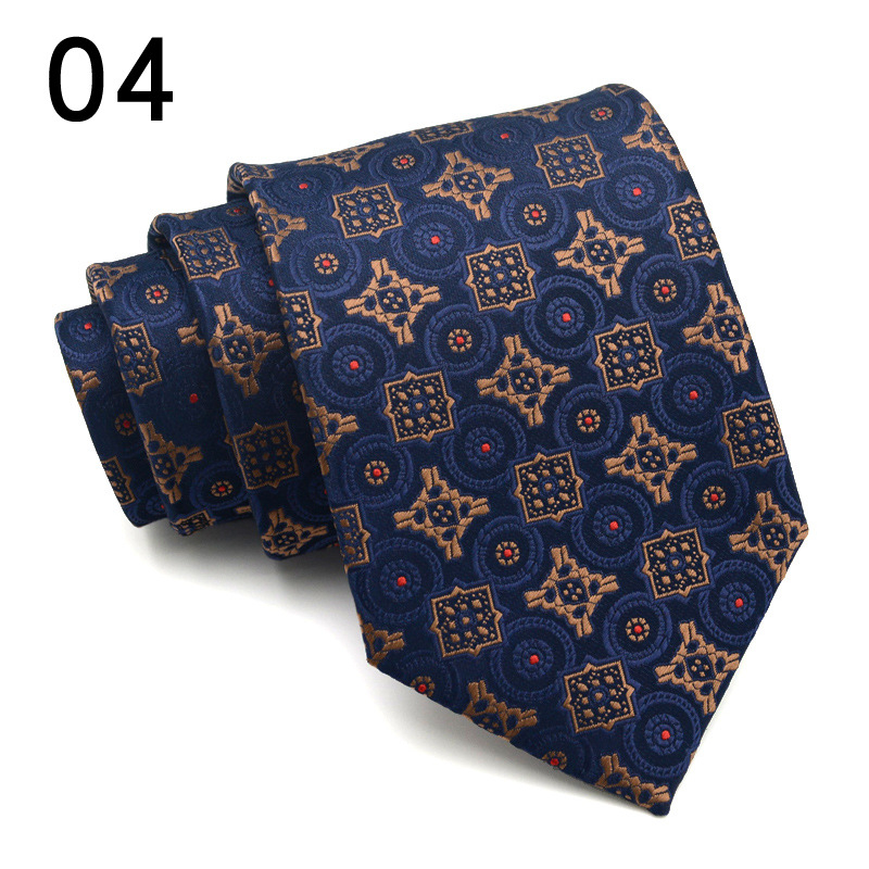 Muška kravata s britskim kariranim uzorkom, formalna odjeća, poliester, geometrijski stil, ukrasni cvijet na ovratnik