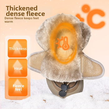 Inbemini cizme de iarnă pentru copii - piele sintetică, talpă din cauciuc, izolație groasă, închidere Velcro, anti-derapare, unisex, pentru 1–12 ani