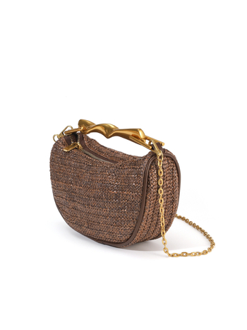 Crossbody torba od PP trave, dumpling oblik, zatvarač, podstava od poliestera, s jednom naramenicom