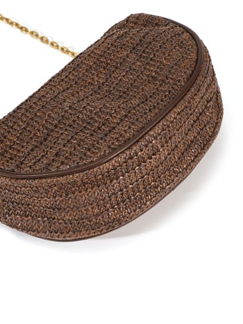 Crossbody torba od PP trave, dumpling oblik, zatvarač, podstava od poliestera, s jednom naramenicom