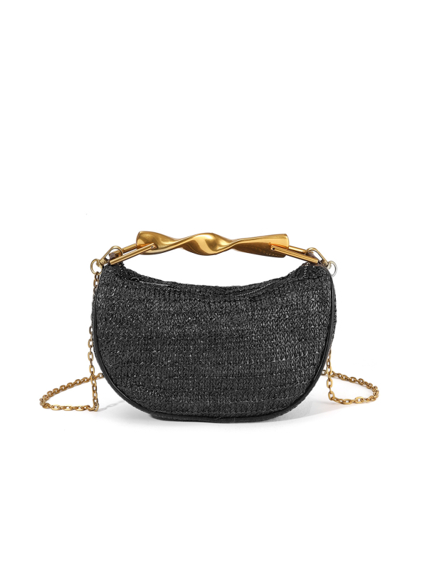 Crossbody torba od PP trave, dumpling oblik, zatvarač, podstava od poliestera, s jednom naramenicom