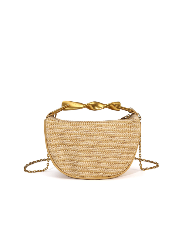 Crossbody torba od PP trave, dumpling oblik, zatvarač, podstava od poliestera, s jednom naramenicom