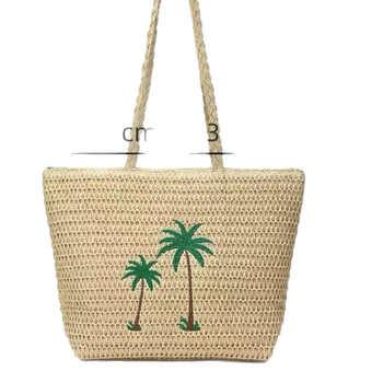 Geantă de umăr din hârtie, închidere cu fermoar, căptușeală poliester, buzunar pentru documente, primăvara 2025