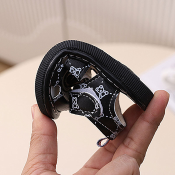 Sandale pentru copii cu Velcro, partea superioară din piele sintetică, imprimeu desen animat, potrivite pentru toate sezoanele, 12–36 luni