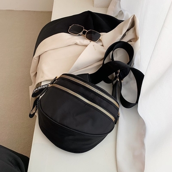 Nanju Canvas női válltáska, Platinum Bag stílus, vízszintes négyzet alakú forma, nyitott felső rész