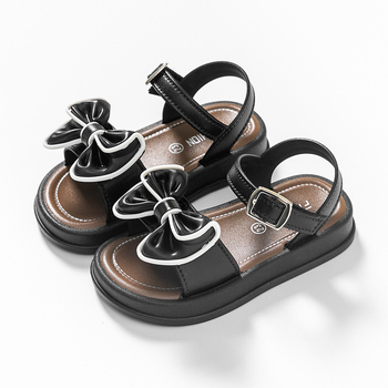 Sandale PVC pentru copii, stil prințesă, cu funda, talpă moale, antiderapant