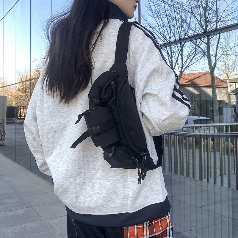 Unisex torba preko tijela od najlona sa zipom, džepom za telefon, poliester podstava, pogodna za slobodno vrijeme putovanja